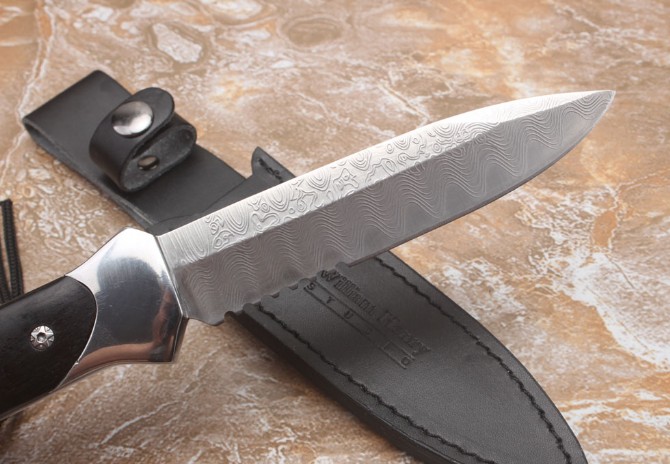 Henry-laser pattern handmade straight knife