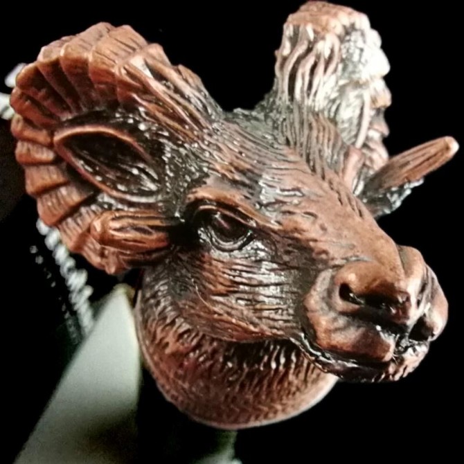 Zodiac sheep head knife