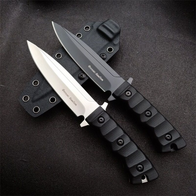 Small Russian-Black Phoenix tactical knife (sanded version and black titanium version)