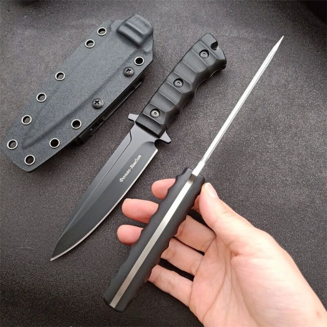 Small Russian-Black Phoenix tactical knife (sanded version and black titanium version)