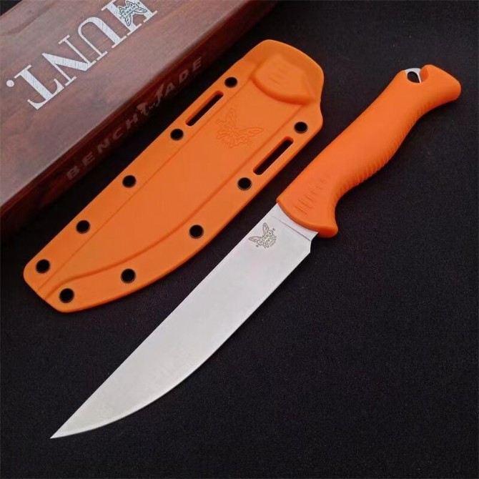 New Butterfly Benchmade 15500 Meatcrafter Hunting Survival Knife (Black and Orange)