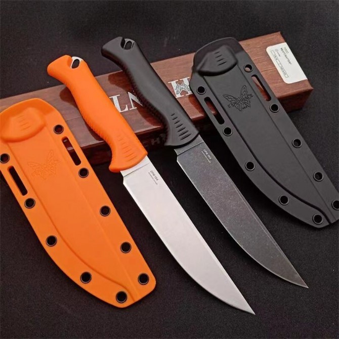 New Butterfly Benchmade 15500 Meatcrafter Hunting Survival Knife (Black and Orange)