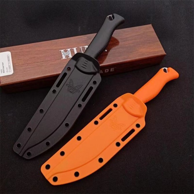 New Butterfly Benchmade 15500 Meatcrafter Hunting Survival Knife (Black and Orange)