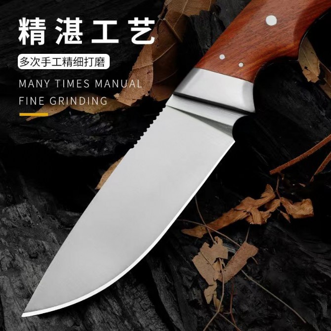 Red hunting knife