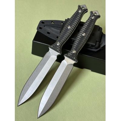 Bass double-edged classic tactical small straight knife