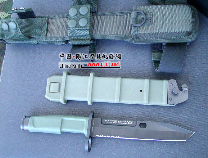 Super fine imitation of Extreme Force Fulcrum I Bayonet (OEM version) Green Army Spur (green handle, black blade)