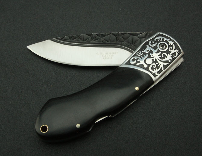 0210 floral folding knife (with nylon cover)