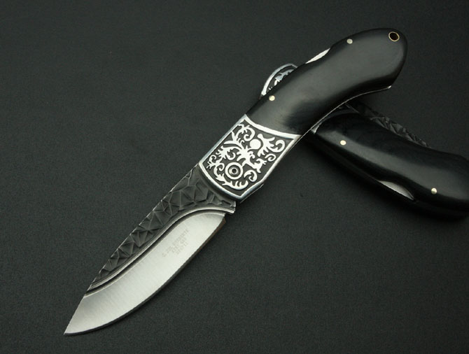 0210 floral folding knife (with nylon cover)