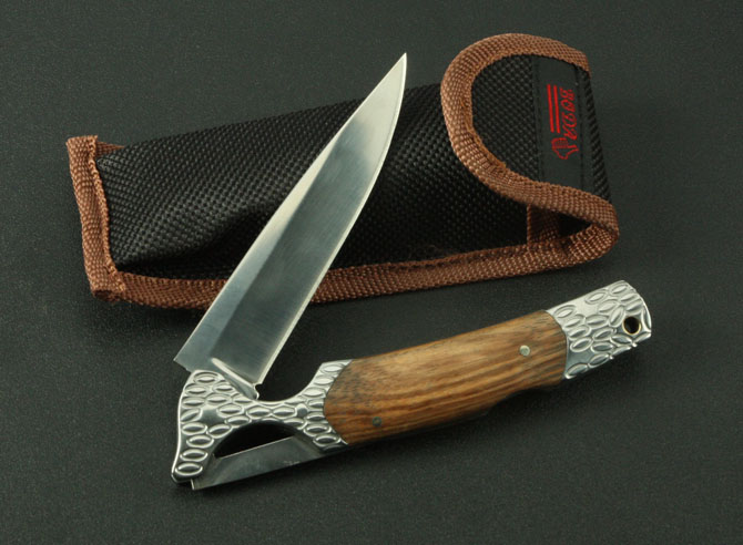 White steel small waist folding knife