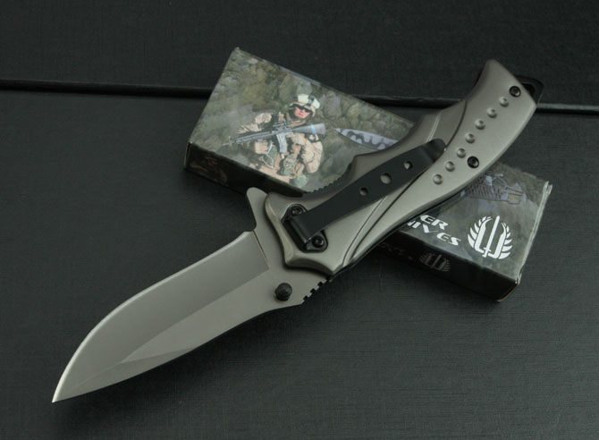 Mick—B46 folding knife titanium version and mirror finish