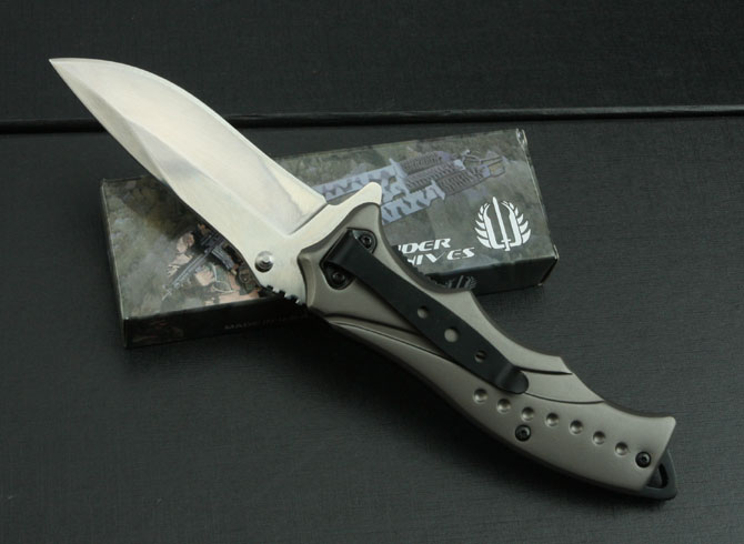 Mick—B46 folding knife titanium version and mirror finish