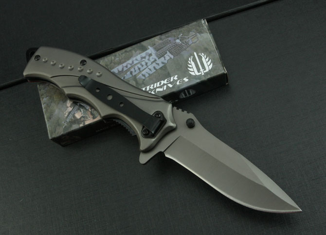 Mick—B46 folding knife titanium version and mirror finish