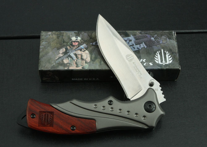 Mick—B46 folding knife titanium version and mirror finish