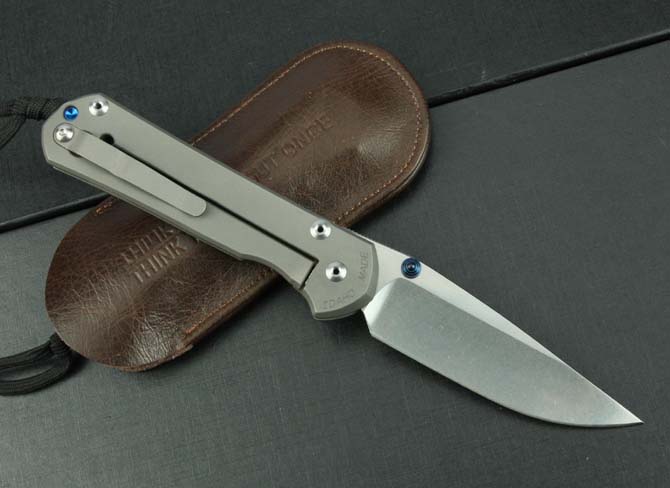 Krishoff—Brilliant Titanium Handled Folding Knife