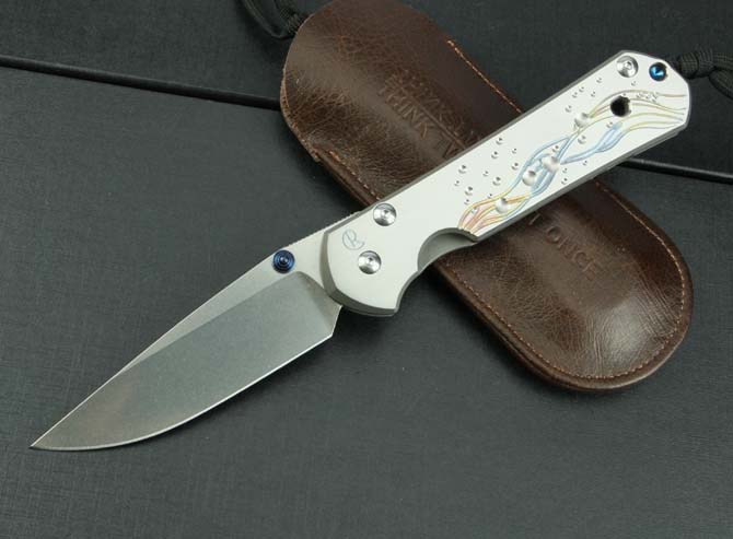 Krishoff—Brilliant Titanium Handled Folding Knife