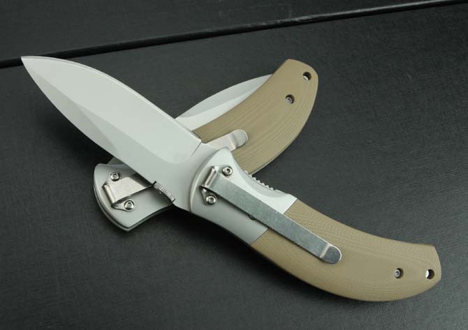 KT-038 desert color G10 handle folding knife