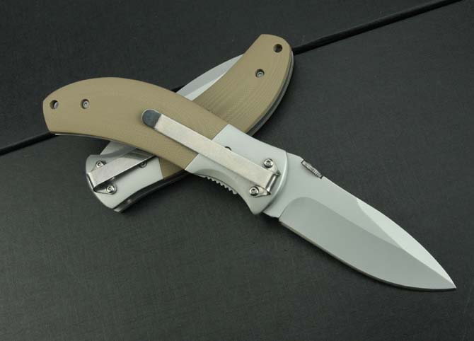 KT-038 desert color G10 handle folding knife