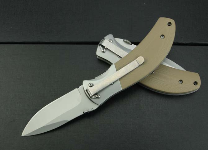 KT-038 desert color G10 handle folding knife