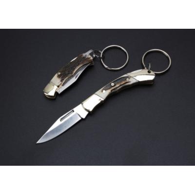 Slim Antler Handle - Mini Keychain Knife (Large)