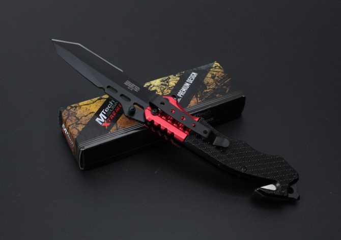 Cold Steel—229 survival knife (red and black handle)