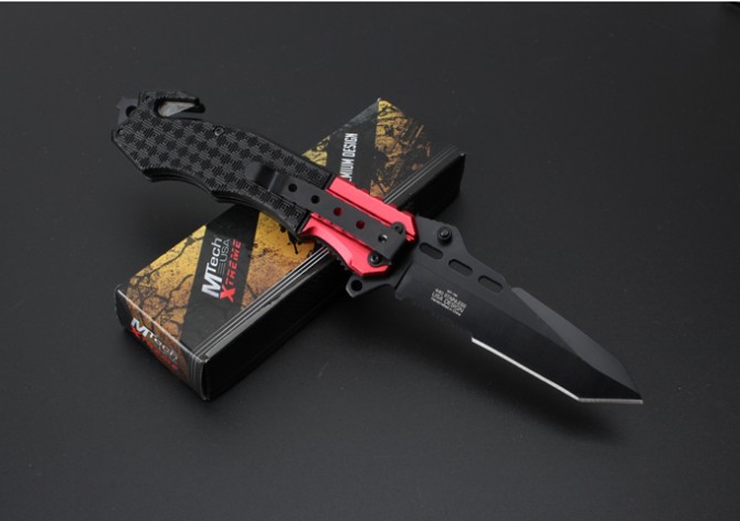 Cold Steel—229 survival knife (red and black handle)