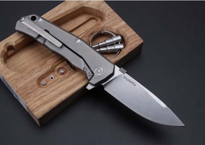 High quality steel lion titanium alloy pocket knife