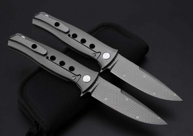 Bear Head - Qilan titanium handle folding knife