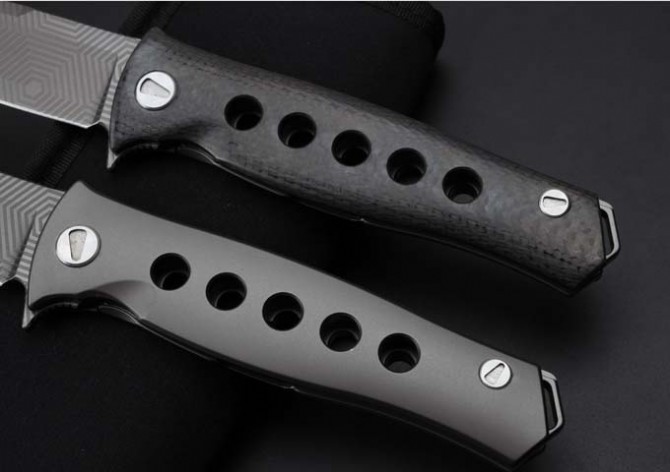 Bear Head - Qilan titanium handle folding knife