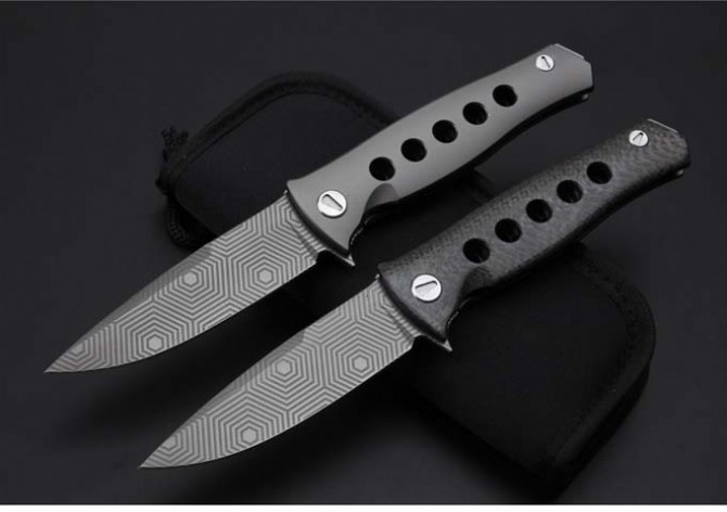 Bear Head - Qilan titanium handle folding knife