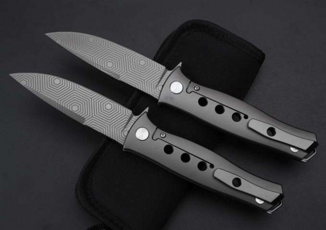 Bear Head - Qilan titanium handle folding knife