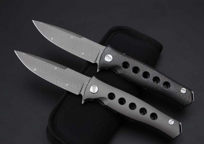 Bear Head - Qilan titanium handle folding knife