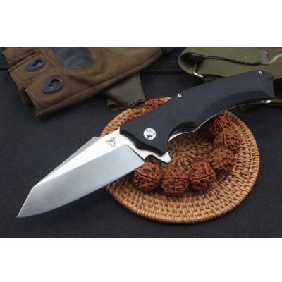 Snake head bearing quick opening folding knife (G10 handle)