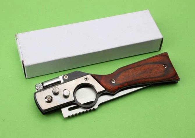 AK47 gun type jumping knife