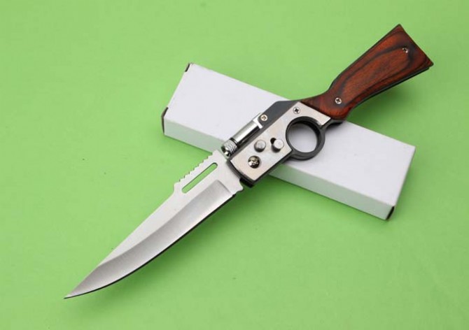 AK47 gun type jumping knife