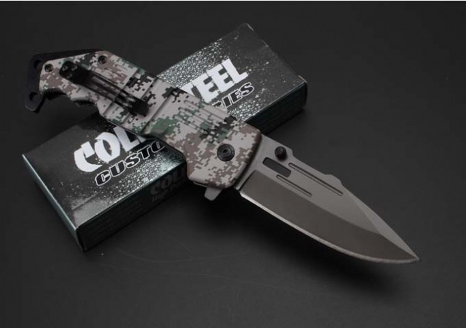 Cold Steel DA-89 camouflage handle quick-opening folding knife