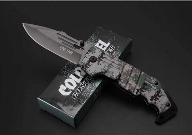 Cold Steel DA-89 camouflage handle quick-opening folding knife