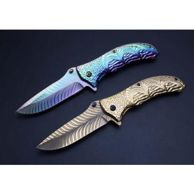 Browning-Embossed Blue Moon Quick Opening Folding Knife