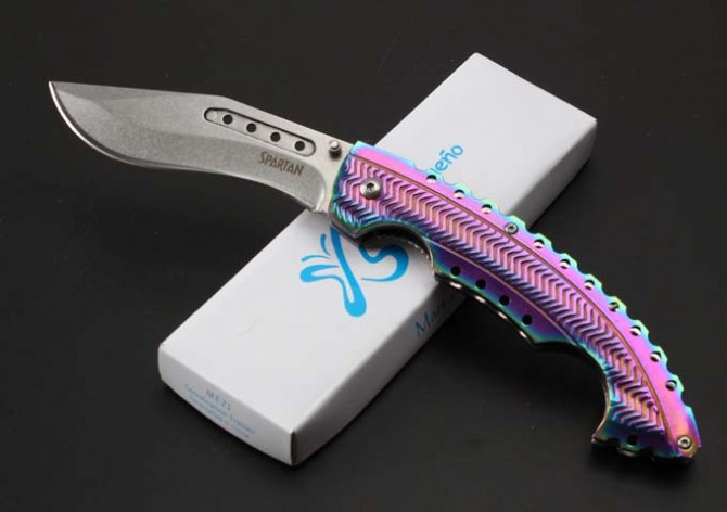 Symphony Mermaid Puppy Leg Folding Knife