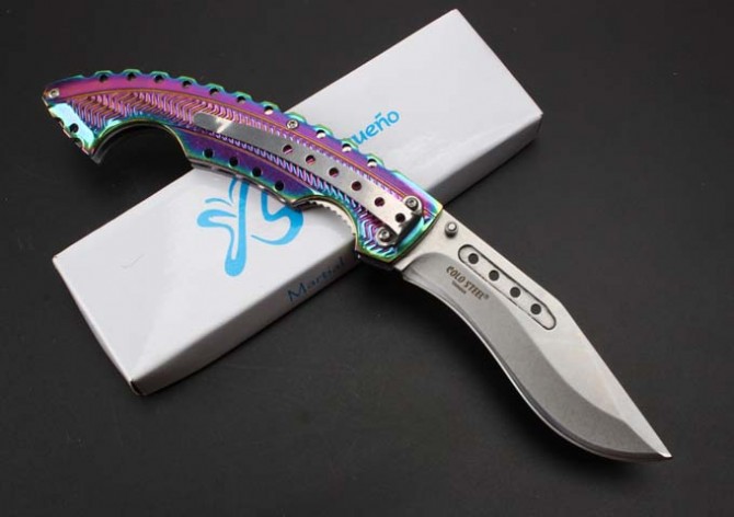 Symphony Mermaid Puppy Leg Folding Knife