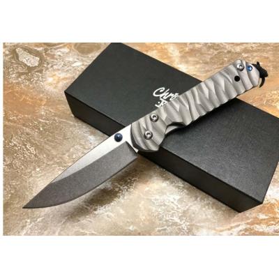 Krisif-Xiaosha-titanium handle folding knife (wavy pattern)