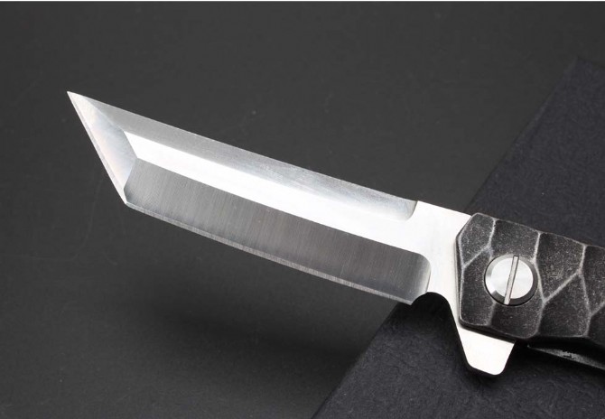 New version - must-kill folding knife (steel handle)