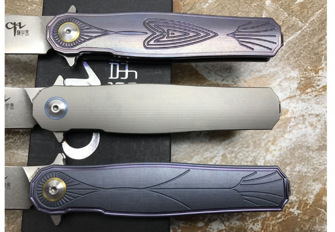 CH3505 titanium alloy s35vn steel folding knife