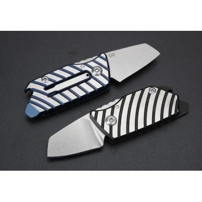 Small Zebra Keychain Knife with Titanium Handle