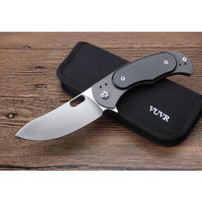 VUCR quick opening folding knife (titanium handle carbon fiber)