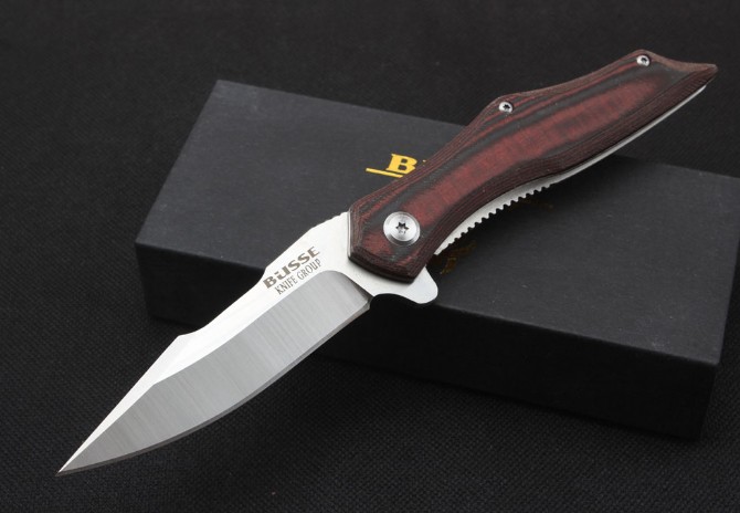 Boar two-color G10 handle folding knife