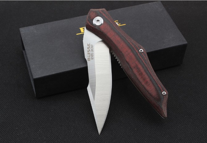 Boar two-color G10 handle folding knife