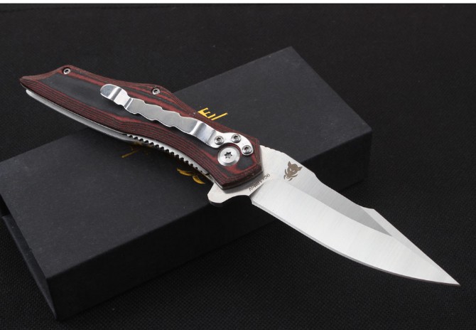 Boar two-color G10 handle folding knife