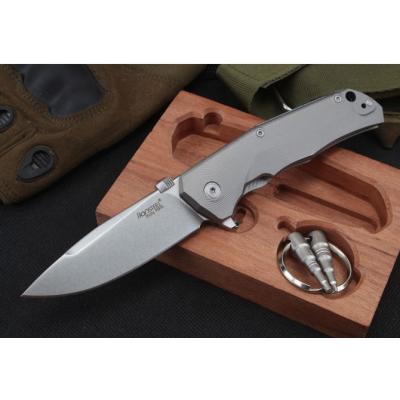 Steel Lion titanium alloy folding knife (packaged in wooden box with disassembly and assembly tools)