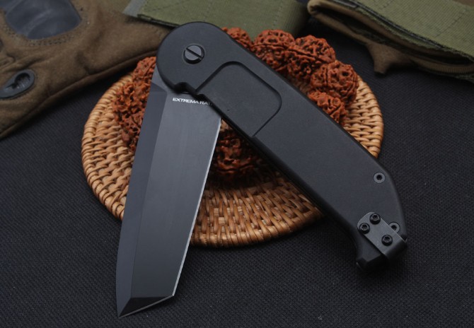 Extreme force EXTREMA RATIO BF2RCT tactical folding knife (flat head, black handle)