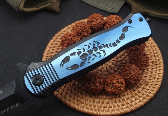 Black Scorpion-Quick Opening Folding Knife